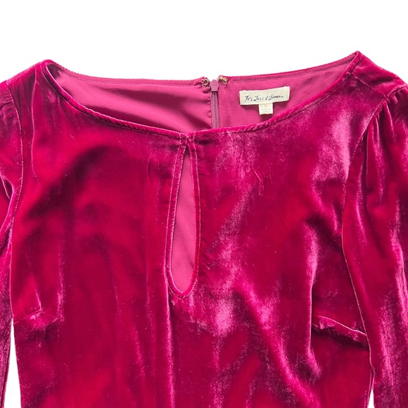 For Love And Lemons Raspberry Velvet Mini Dress | SMALL - Picture 6 of 10